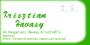 krisztian havasy business card